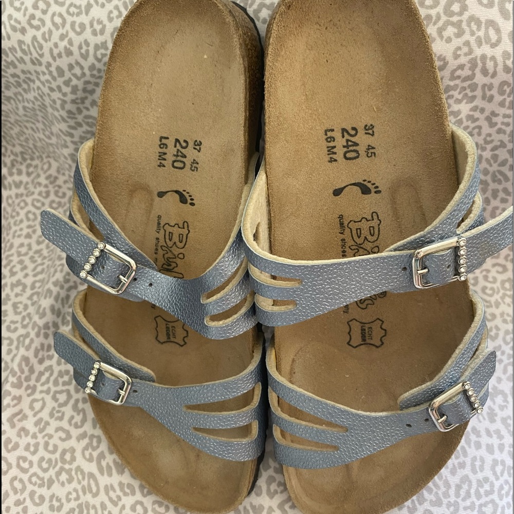 Size 37 Silver Birki’s by Birkenstock Granadas!!!